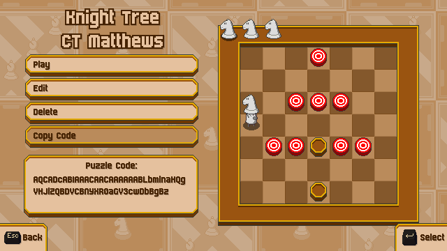 Chessplosion Puzzle: Knight Tree