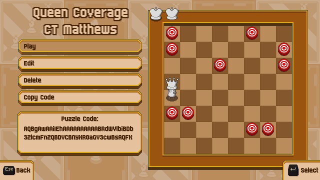 Chessplosion Puzzle: Queen Coverage