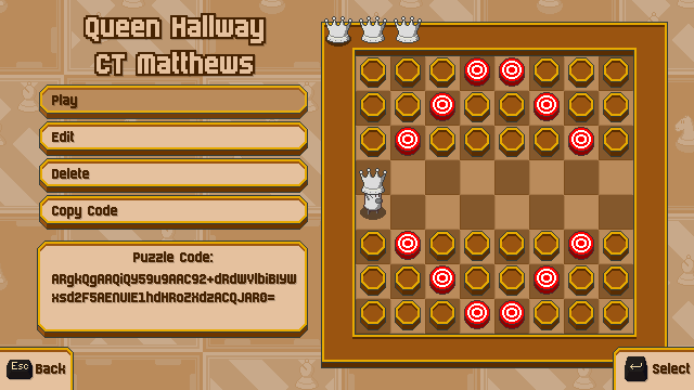 Chessplosion Puzzle: Queen Hallway
