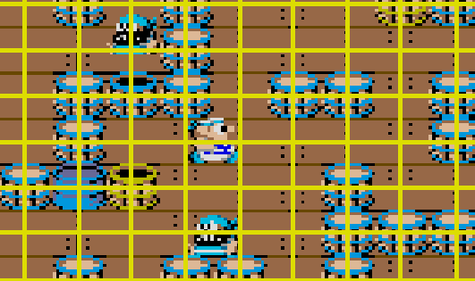 Free movement along grid lines gif